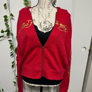 Ed Hardy Vibrant Red Hoodie